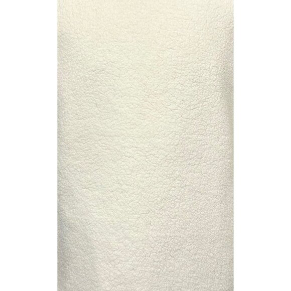 IB Diffusion Womens XXL White Sherpa Fleece Vest With Brown Accents Zipper - Picture 4 of 8